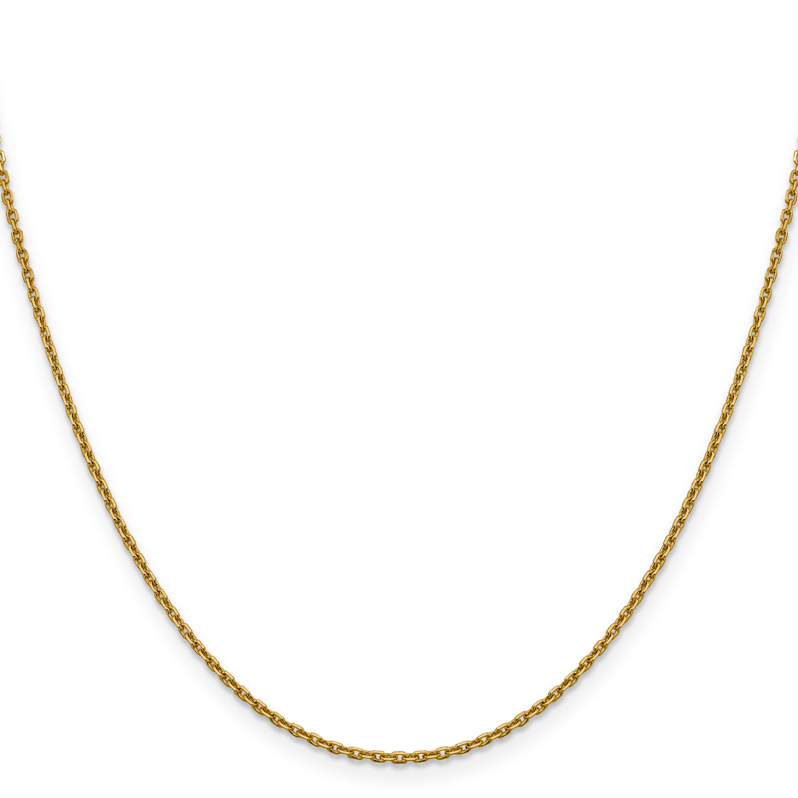 20 Inch 14K 1.5mm D/C Rolo Chain Necklace