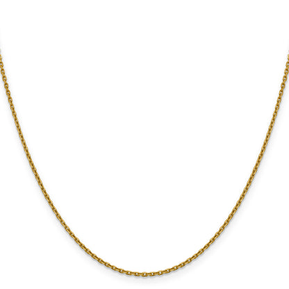 20 Inch 14K 1.5mm D/C Rolo Chain Necklace