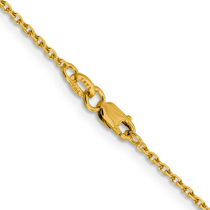 20 Inch 14K 1.5mm D/C Rolo Chain Necklace