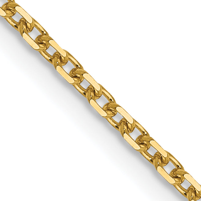 24 Inch 14K 1.5mm D/C Rolo Chain Necklace