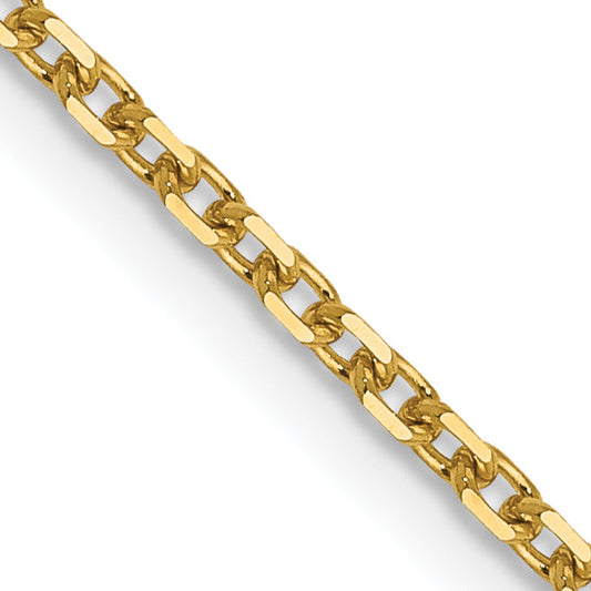 18 Inch 14K 1.5mm D/C Rolo Chain Necklace