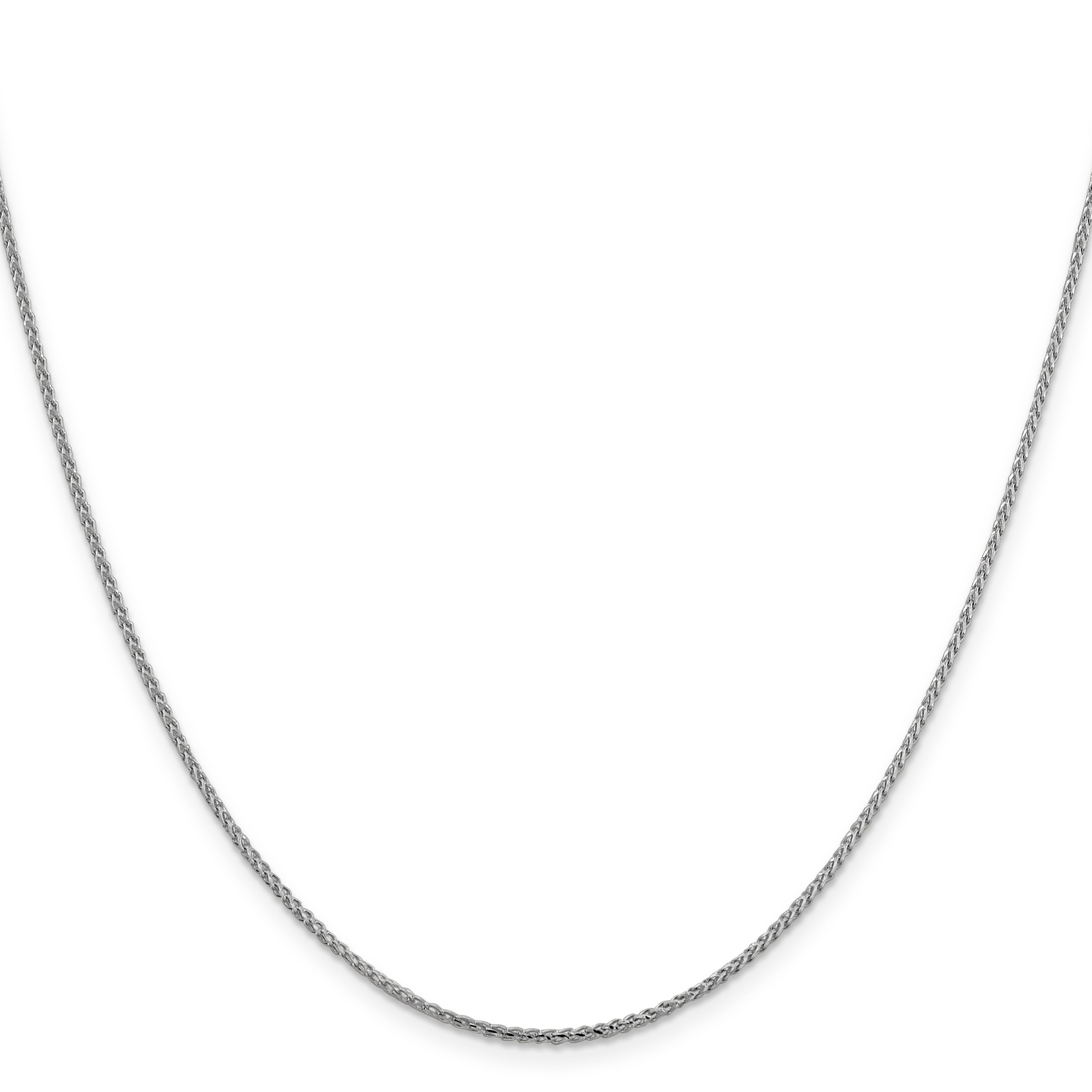 24 Inch 14K White Gold 1.4mm D/C Open Franco Chain Necklace