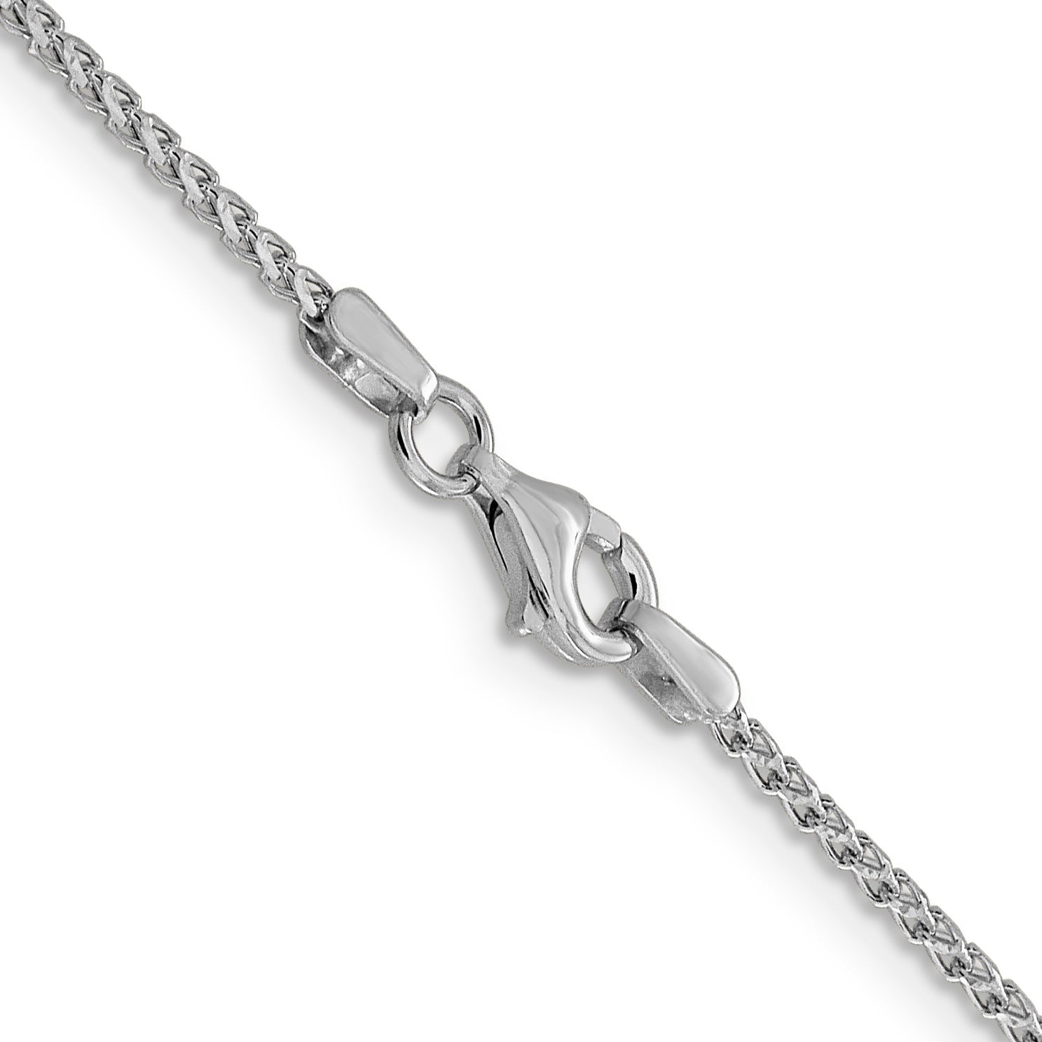 24 Inch 14K White Gold 1.4mm D/C Open Franco Chain Necklace