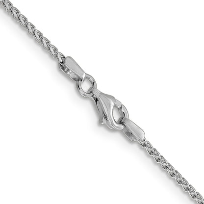 20 Inch 14K White Gold 1.4mm D/C Open Franco Chain Necklace