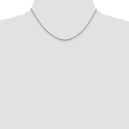 16 Inch 14K White Gold 1.4mm D/C Open Franco Chain Necklace