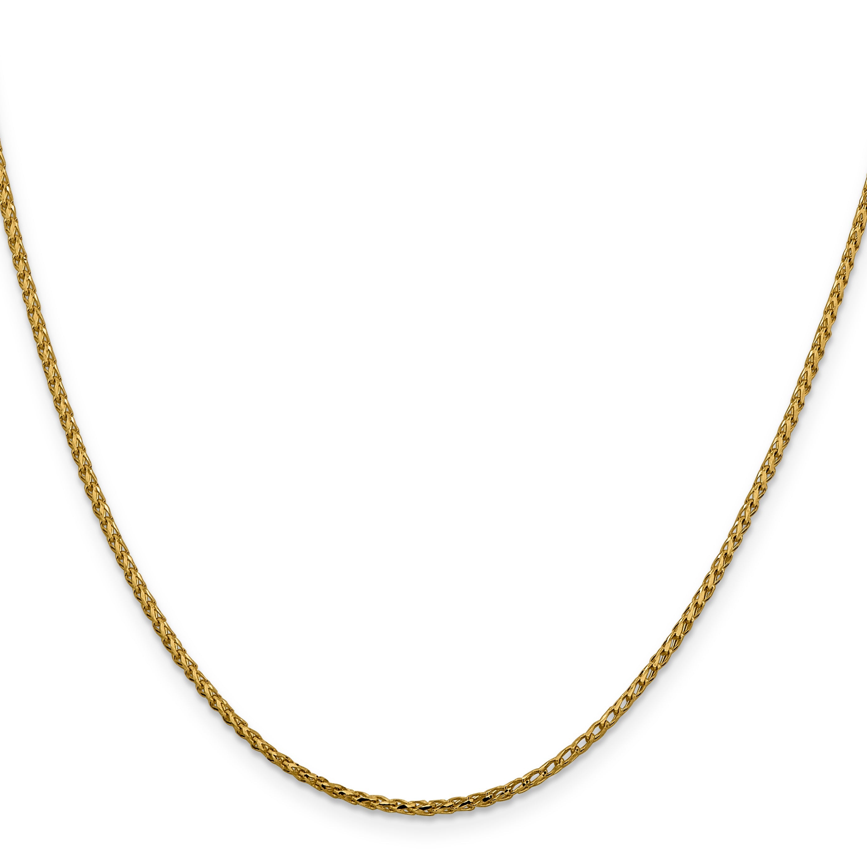 18 Inch 14K 1.6mm D/C Open Franco Chain Necklace