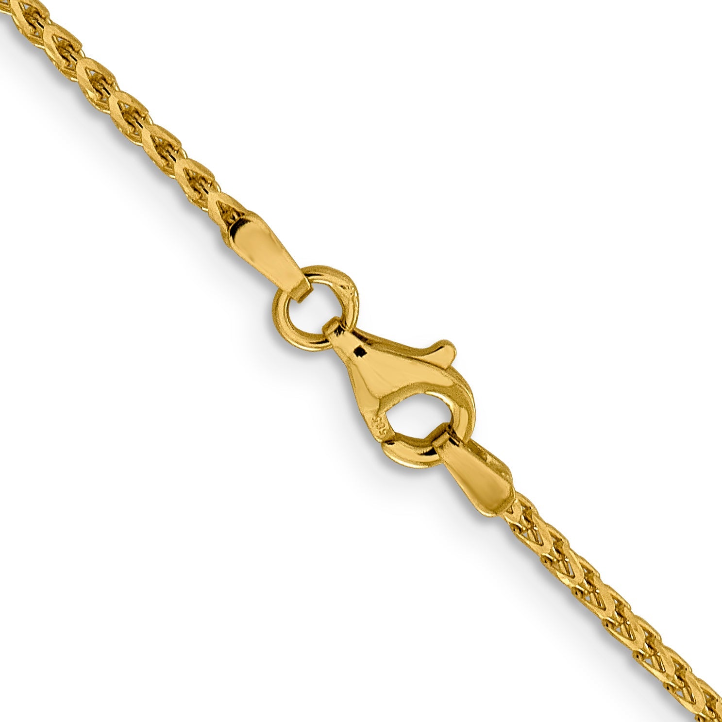 18 Inch 14K 1.6mm D/C Open Franco Chain Necklace