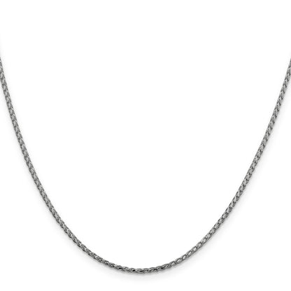 16 Inch 14K White Gold 1.6mm D/C Open Franco Chain Necklace