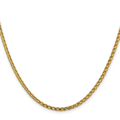 24 Inch 14K 2.45mm D/C Open Franco Chain Necklace
