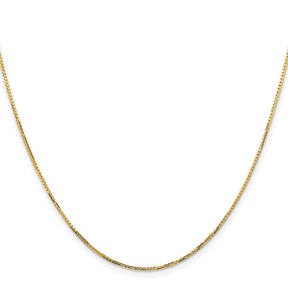 16 Inch 14K Yellow Gold 1.10mm Concave Box Chain Necklace