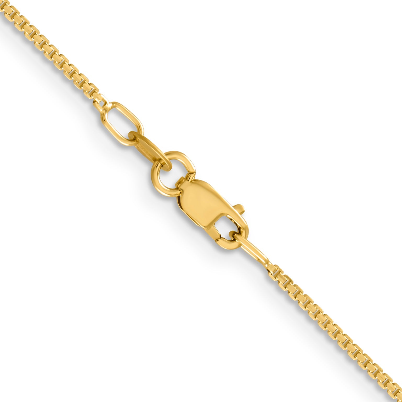 16 Inch 14K Yellow Gold 1.2mm Concave Box Chain Necklace