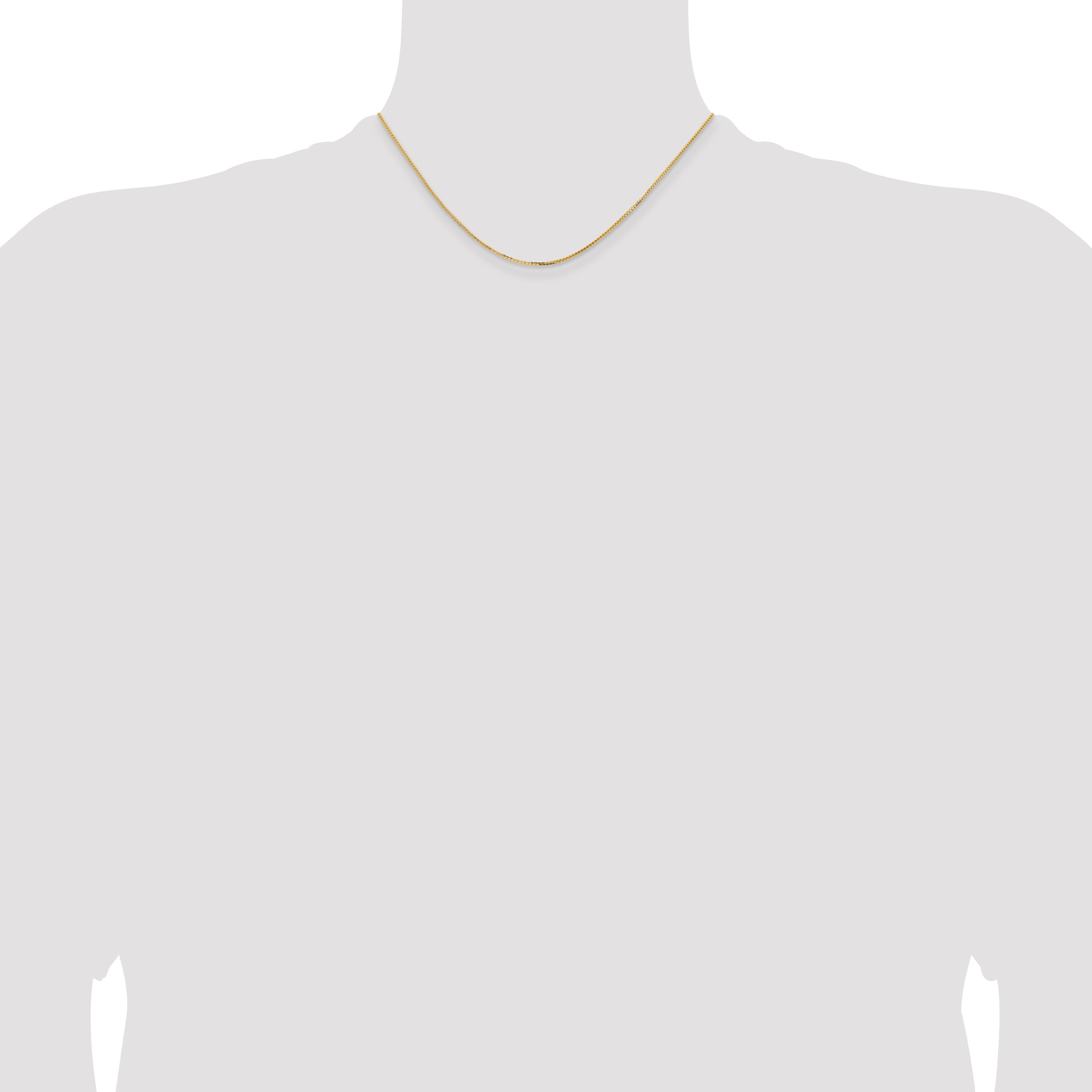 16 Inch 14K Yellow Gold 1.2mm Concave Box Chain Necklace