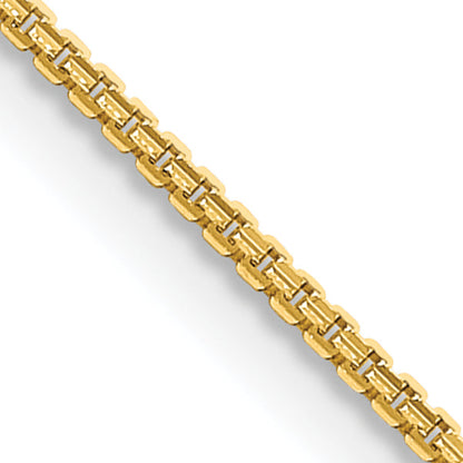 16 Inch 14K Yellow Gold 1.45mm Concave Box Chain Necklace