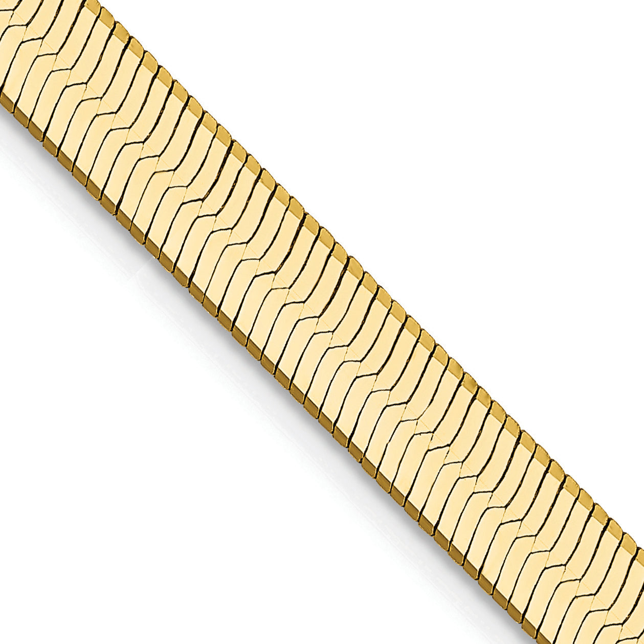 16 Inch 14K Yellow Gold 5mm Silky Herringbone Chain Necklace