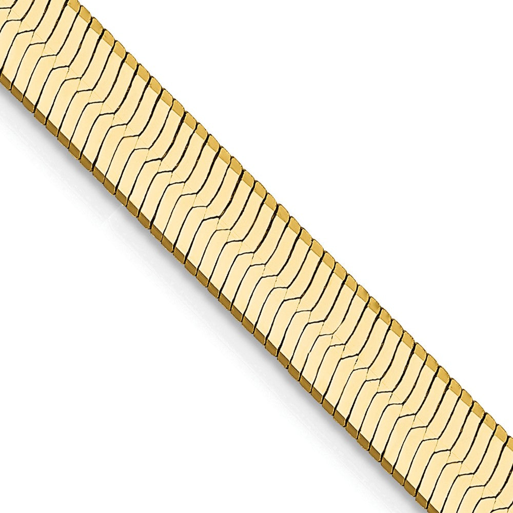 18 Inch 14K Yellow Gold 5mm Silky Herringbone Chain Necklace