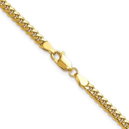 18 Inch 14K Yellow Gold 3.5mm Solid Miami Cuban Chain Necklace