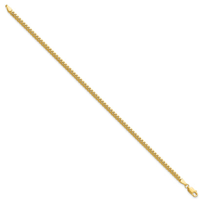 8 Inch 14K Yellow Gold 3.5mm Solid Miami Cuban Chain Bracelet