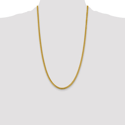 26 Inch 14K Yellow Gold 4.25mm Solid Miami Cuban Chain Necklace