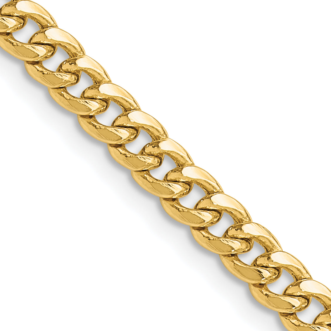 26 Inch 14K Yellow Gold 4.25mm Solid Miami Cuban Chain Necklace