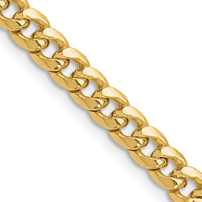 24 Inch 14K Yellow Gold 4.3mm Solid Miami Cuban Chain Necklace