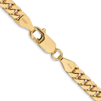 26 Inch 14K Yellow Gold 5mm Solid Miami Cuban Chain Necklace