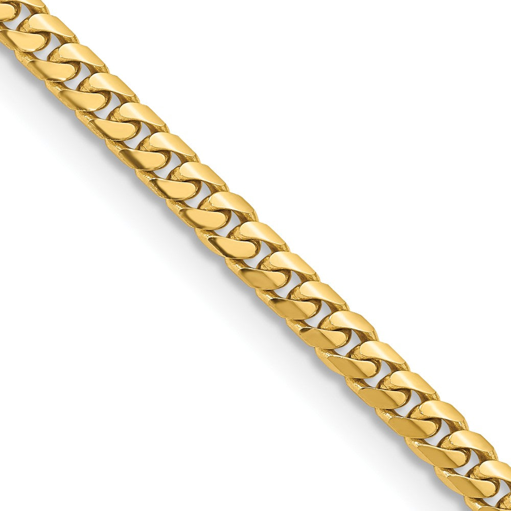 22 Inch 14K Yellow Gold 5mm Solid Miami Cuban Chain Necklace