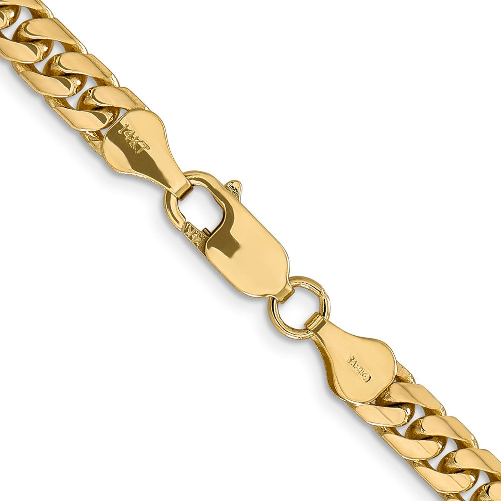 24 Inch 14K Yellow Gold 5.5mm Solid Miami Cuban Chain Necklace