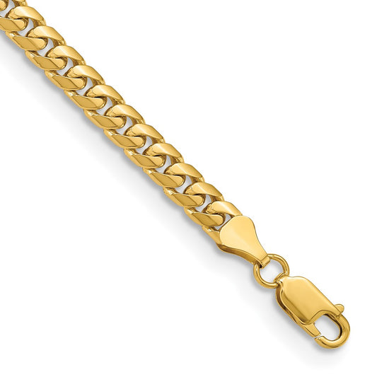 8 Inch 14K Yellow Gold 5.5mm Solid Miami Cuban Chain Bracelet