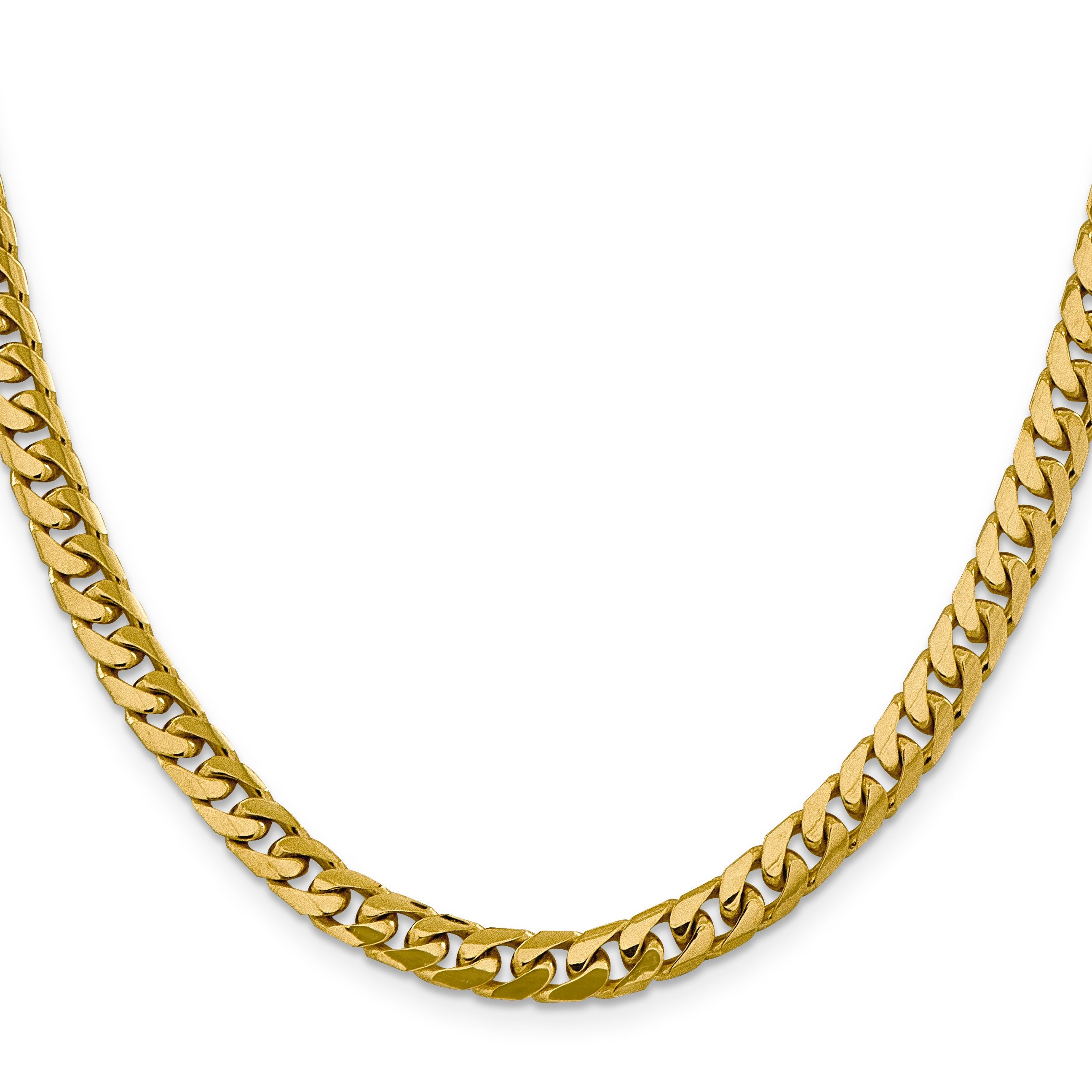 24 Inch 14K Yellow Gold 6.25mm Solid Miami Cuban Chain Necklace