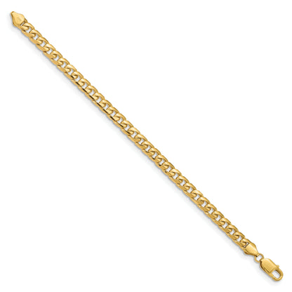 9 Inch 14K Yellow Gold 6.25mm Solid Miami Cuban Chain Bracelet