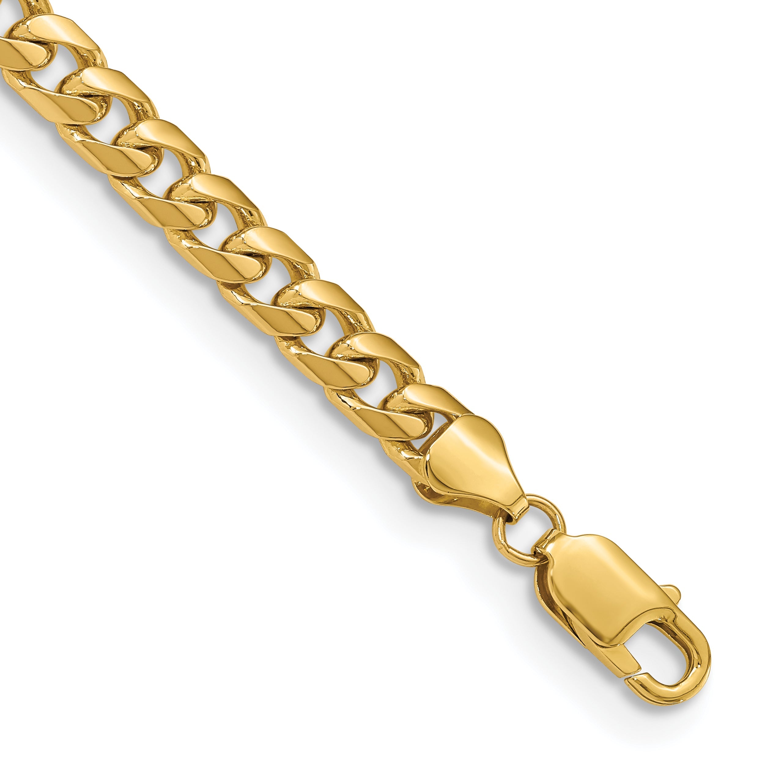9 Inch 14K Yellow Gold 6.25mm Solid Miami Cuban Chain Bracelet