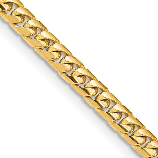 2 Inch 14K Yellow Gold 6.75mm Solid Miami Cuban Chain Necklace