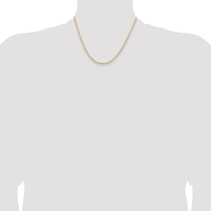 18 Inch 14K Yellow Gold 2.85mm Semi Solid Curb Chain Necklace