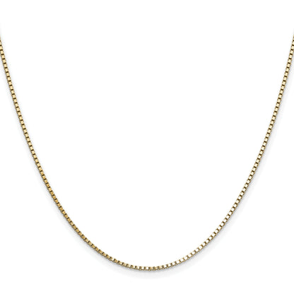 24 Inch 14K Yellow Gold 1.10mm Box Chain Necklace