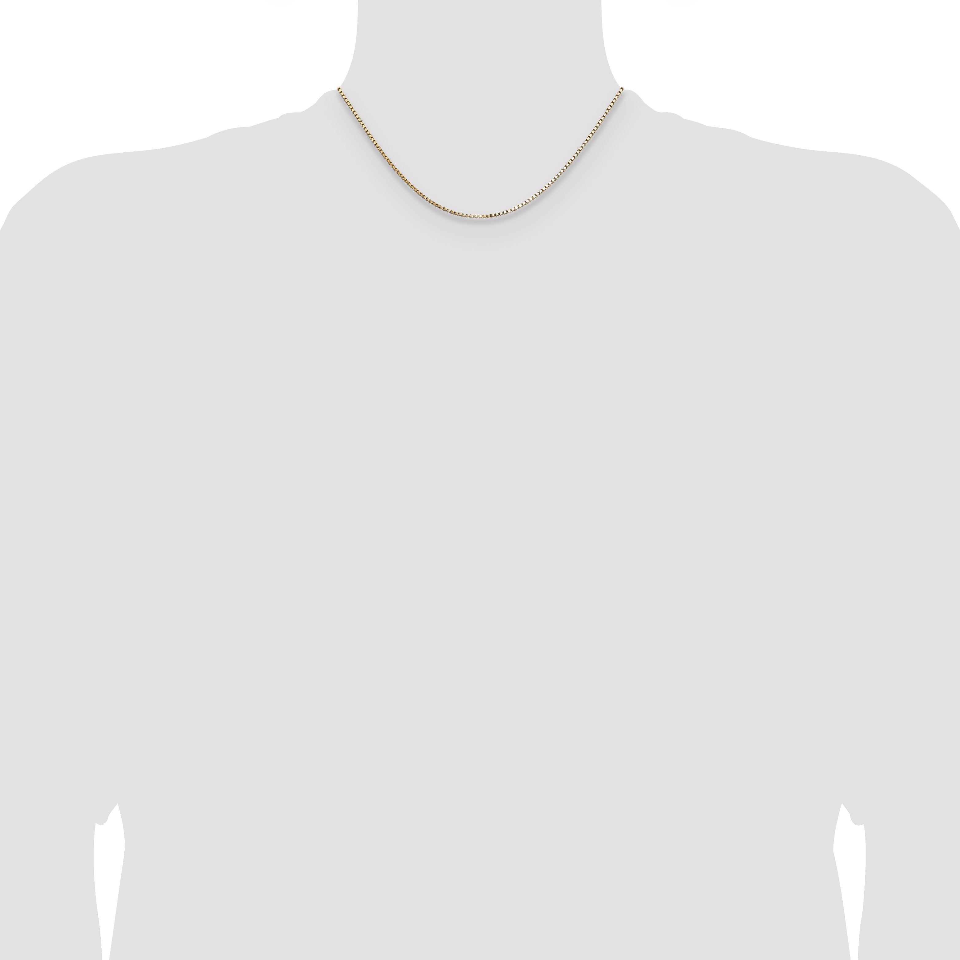 16 Inch 14K Yellow Gold 1.10mm Box Chain Necklace