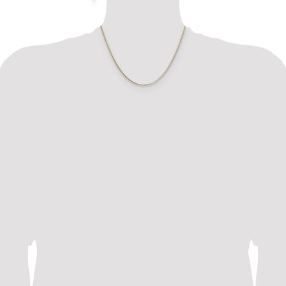 18 Inch 14K Yellow Gold 1.10mm Box Chain Necklace