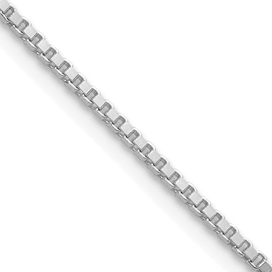 22 Inch 14K White Gold 1.10mm Box Chain Necklace