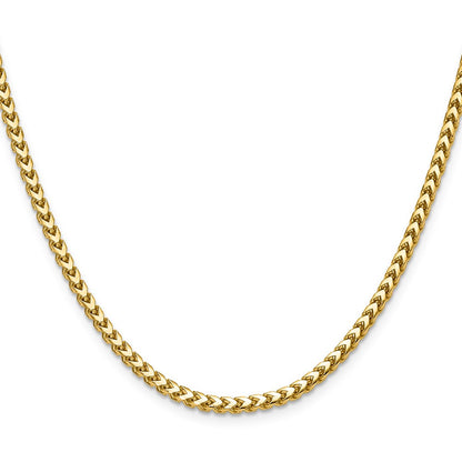 24 Inch 14K Yellow Gold 3.05mm Franco Chain Necklace