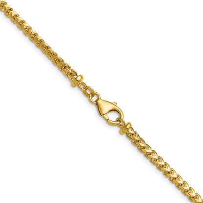 24 Inch 14K Yellow Gold 3.05mm Franco Chain Necklace