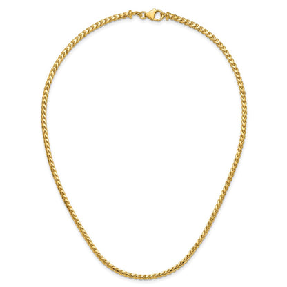24 Inch 14K Yellow Gold 3.05mm Franco Chain Necklace