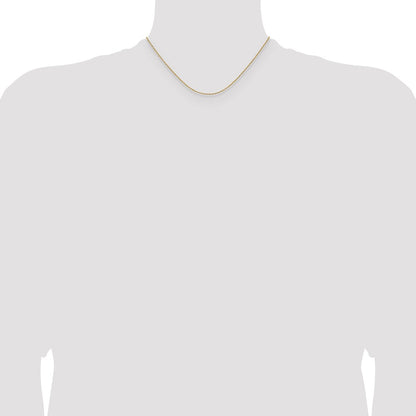 16 Inch 14K Yellow Gold 1.5mm D/C Square Cable Chain Necklace