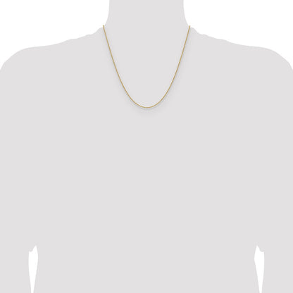 2 Inch 14K Yellow Gold 1.5mm D/C Square Cable Chain Necklace