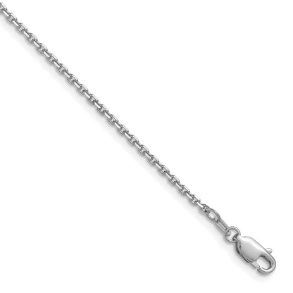 24 Inch 14K White Gold 1.65mm D/C Square Cable Chain Necklace