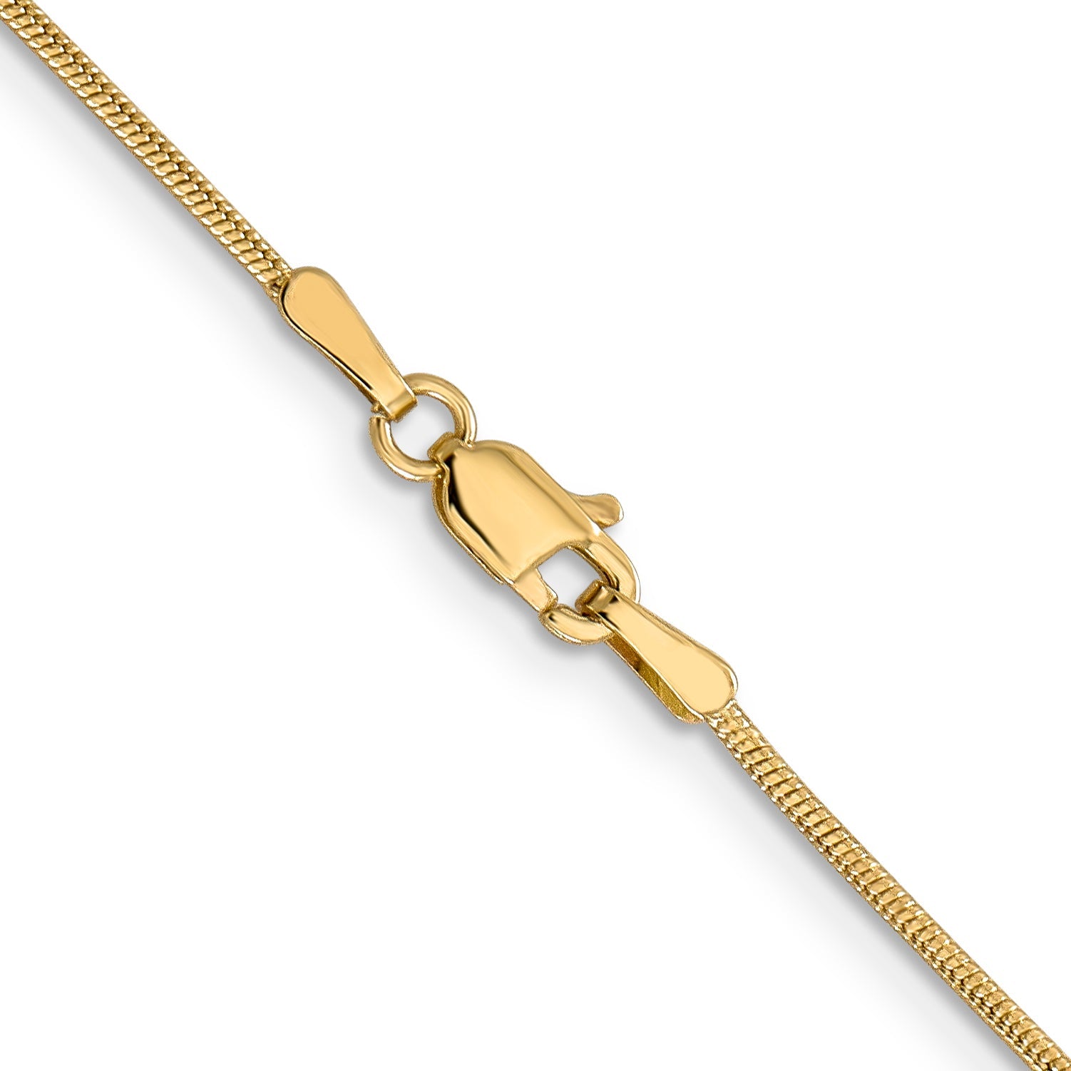 24 Inch 14K 1mm Round Snake Chain Necklace