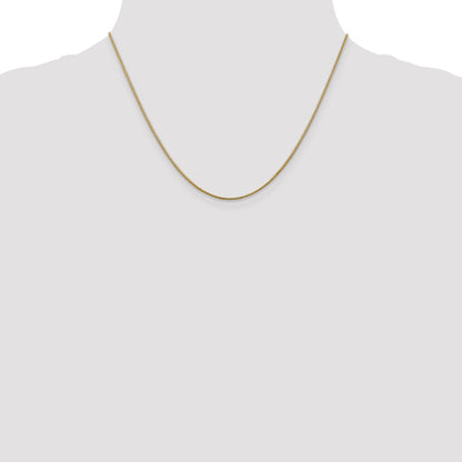 18 Inch 14K 1mm Round Snake Chain Necklace