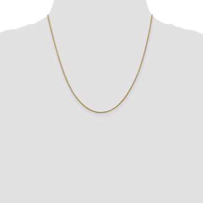 20 Inch 14K 1mm Round Snake Chain Necklace