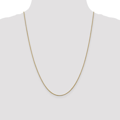 24 Inch 14K 1mm Round Snake Chain Necklace
