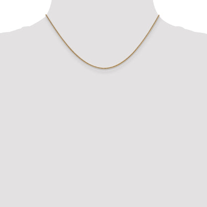 16 Inch 14K 1.3mm Round Snake Chain Necklace