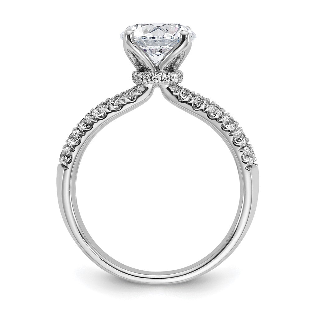 True Origin 14K White Gold 2 5/8 carat Lab Grown Diamond VS+ F+ Complete Round Engagement Ring