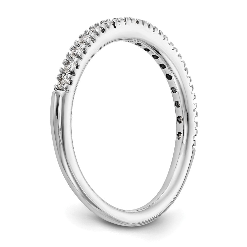 True Origin 14K White Gold 1/4 carat Lab Grown Diamond VS+ F+ Complete Wedding Band Ring